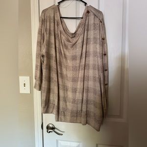 NWT beige off shoulder top.